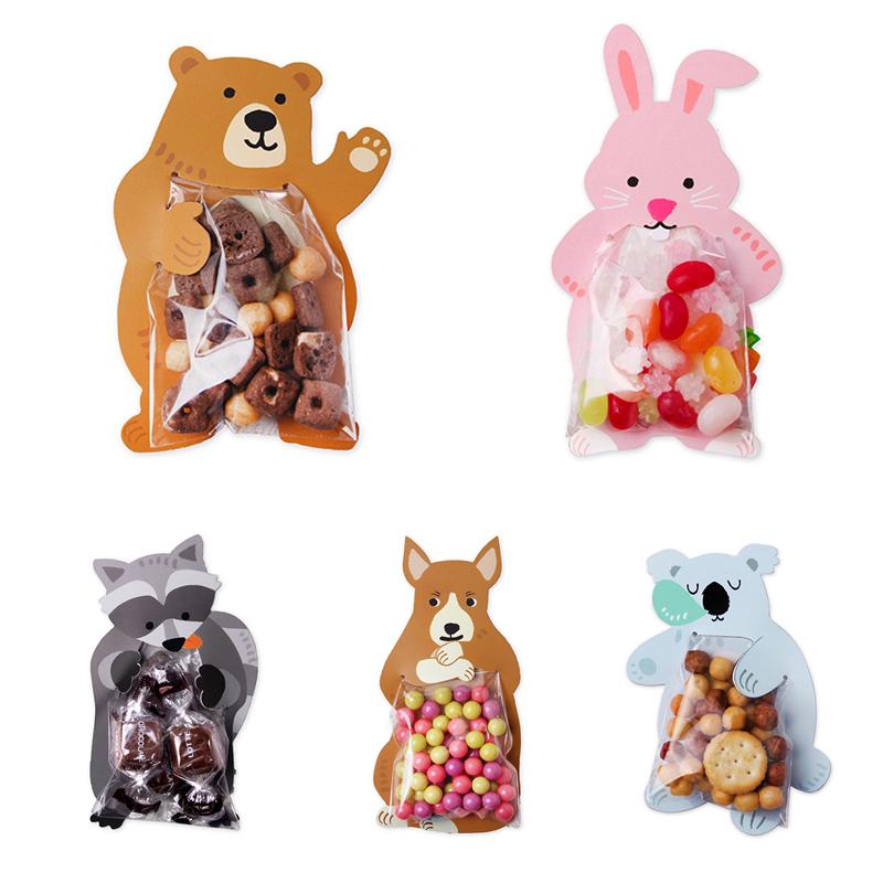 Sáček na sušenky na pečení zvířat Párty dárky Mini bonboniéra Svatební dekorace 10 ks Candy Bar Narozeninová párty