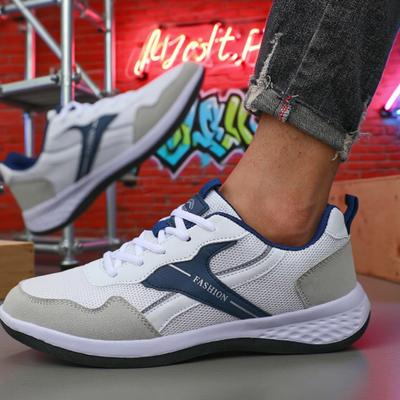 Men Waterproof Walking Shoes Casual Fashion Color Blocked Breathable Running Sneakers Ultra Light StrapTraining Shoes Espadrille