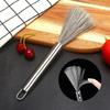 Kitchen Stainless Steel Pot Brush Long-Handled Dishwashing Brush for Kitchen Sink Pans Cleaning Brush Hanging Scrubber Gadget