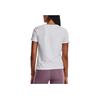 Under Armour Solid Color Training Crew Neck Short Sleeve T-Shirt Women Tops White 1379155-100