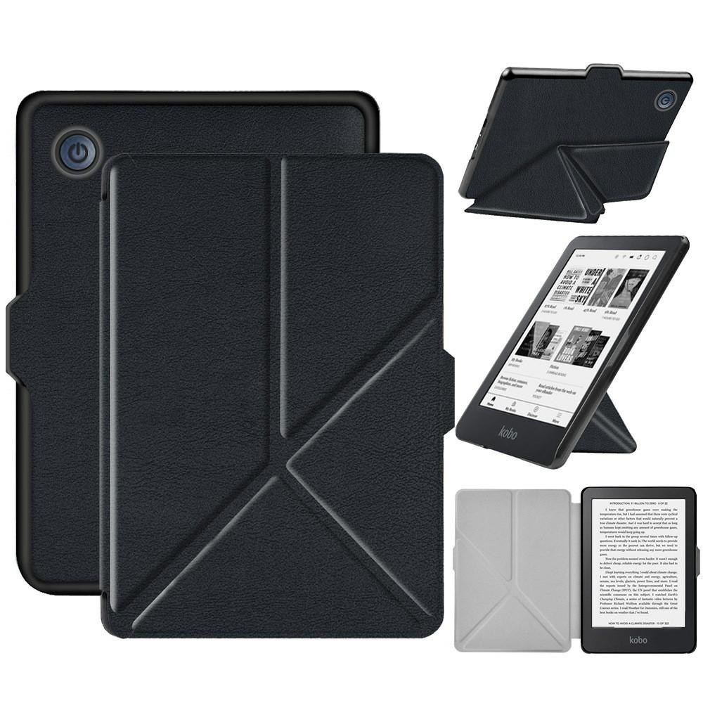 For Tolino Shine 4 Case Origami Stand PC+PU Leather E-Reader Protective Cover with Auto Sleep/Wake