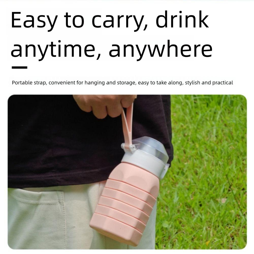 Large-capacity Collapsible Sport Bottle 350-650ML Foldable Drinking Cup  Outdoor Travel