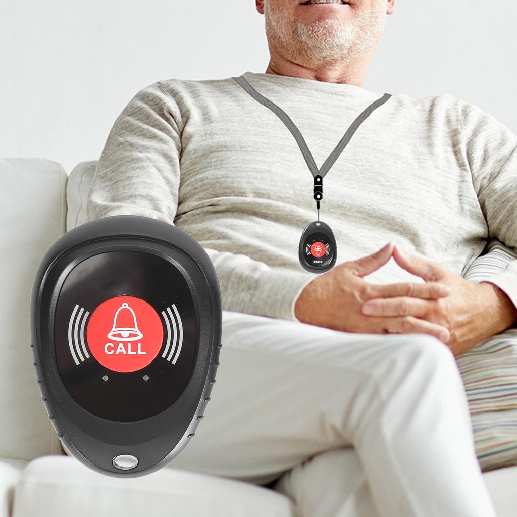 Kabelloser Pfleger-Pager Rufknopf Professionell Wiederaufladbar 3280,8 Fuß Reichweite Krankenschwester-Rufsystem für die Überwachung älterer Patienten SOS-Alarmsystem