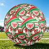 1 stuk Standaard Voetbal Maat 5, Voetballen, Voetbal met Patroon van het Nationale Voetbalteam van Wales, Machinaal Gestikt, Bal voor Trainingswedstrijd