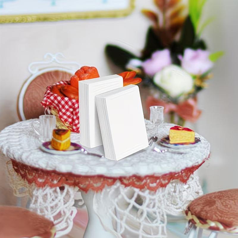 20-200Pcs Miniature Blank Books For Dollhouse, Small Page-Turning Books Portable Notepad Drawing Journaling Quick Notes