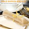 12Pcs Christmas Elk Deer Napkin Rings Gold Alloy Napkin Buckle Napkin Ring Holder Hotel Restaurant Wedding Party Dinner Table De