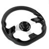 Car Steering Wheel 13in PU Stylish Look Impact Proof Enhanced Grip Easy Installation Racing Steering Wheel for Vehicle