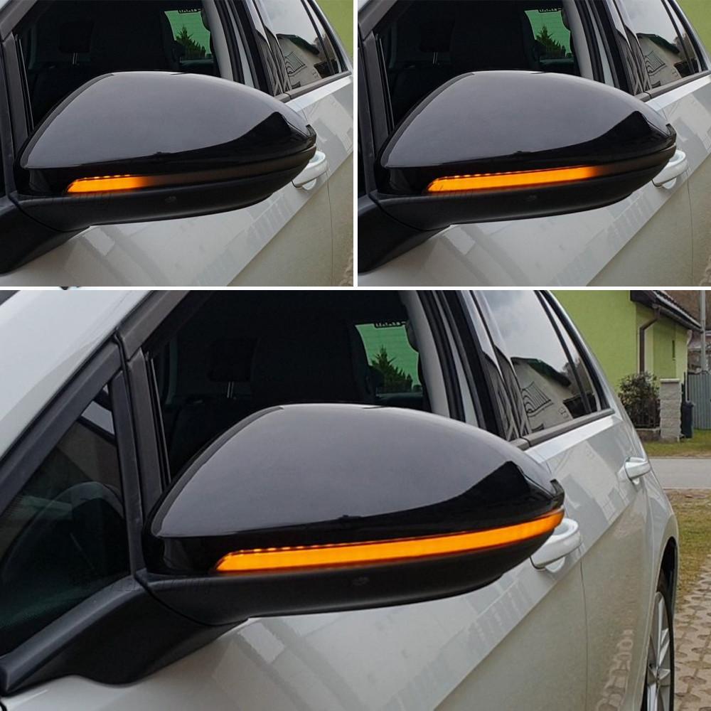 For VW Volkswagen Golf 7 Jetta MK7 19 VII MK7 Golf 7.5 GTI R Touran LED Dynamic Turn Signal Blinker Side Mirror Indicator LightTurn Signal 2