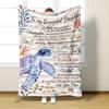 Customizable Flannel Blanket - English Envelope Series, Perfect Mother's Day Gift