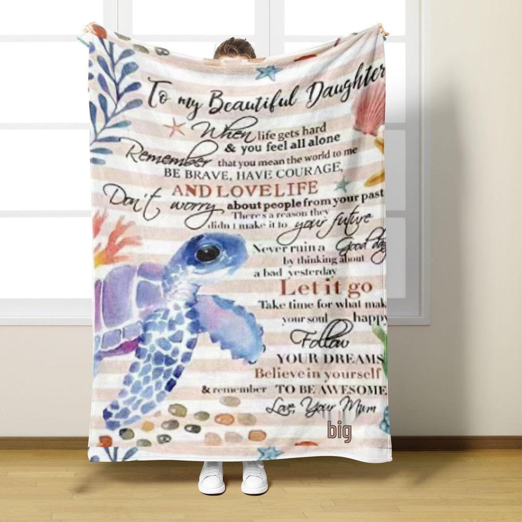 Customizable Flannel Blanket - English Envelope Series, Perfect Mother's Day Gift