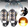 8mm Mini LED Motorcycle Turn Signal Lights Flasher Blinker Indicator Lamp For Honda Yamaha Cafe Racer Mini Moto Turn Signal