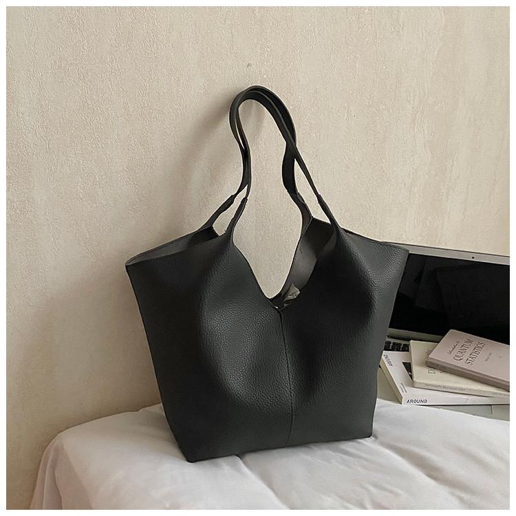 IELGY Korean Version Casual Large-Capacity Tote Bag Commuter One-Shoulder All-Match Under чёрный