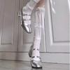 Mary Jane Schuhe High Heels Damen Kleine Größe Flachmündige Schuhe Silber 2025 Neu Dicke Absätze Lolita Schuhe Absätze