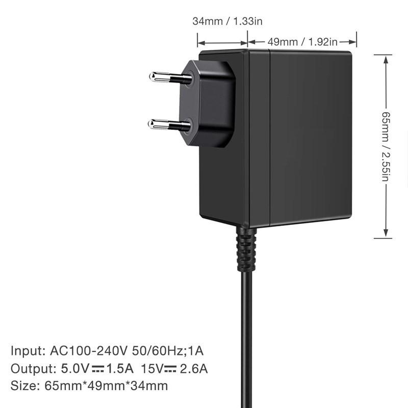 AC Adapter Charger Compatible Nintendo Switch EU/US Plug for NS Switch Lite/OLED Controller Fast Charging Kit Accessories