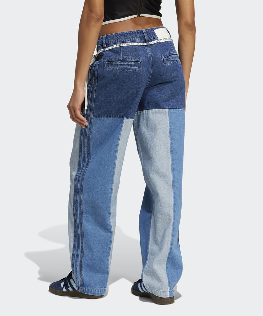 ADIDAS (X-Xenia) Patchwork Straight Leg Jeans - Blue Jeans / Iw5663