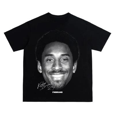 Kobe Bryant Big Head - American Basketball Player Heavy Cotton Short Sleeve T-Shirt Men's and Women's Summer Top