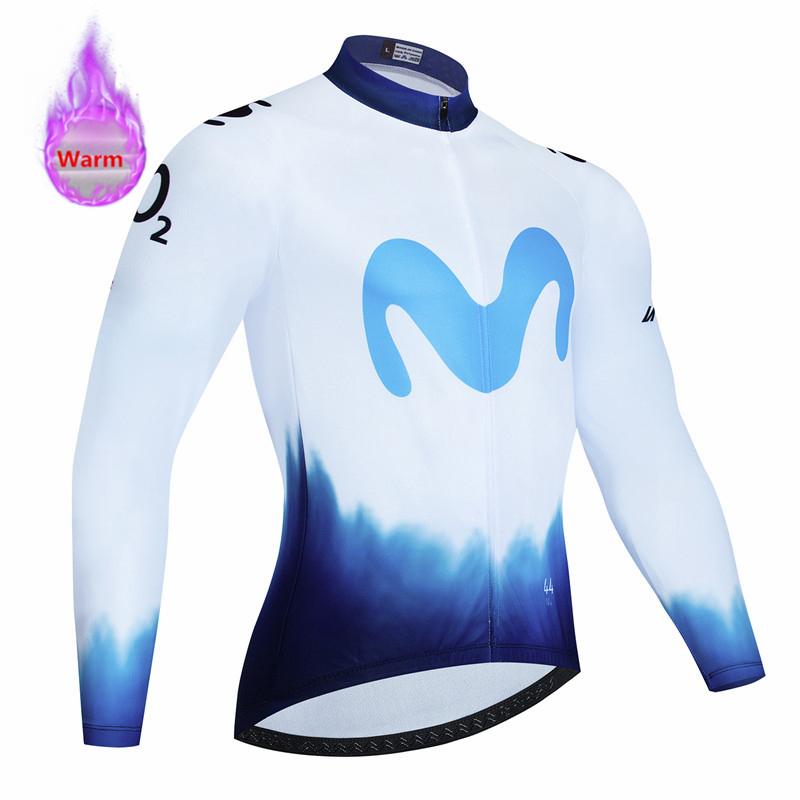 Warm Thermal Fleece Set Cycling Clothes Bicycle Jersey Sports Spain MTB Bike Clothing Maillot Ciclismo Hombre  with Plush Insulation for Winter 2026