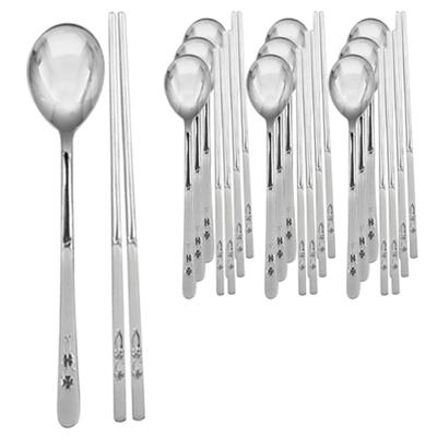 Kitchen Art Clover Set Set μαχαιροπήρουνων 10 ατόμων Μαζικός τύπος, κουτάλι 10p + ξυλάκια 10p, δημοφιλή Κορεάτικα επιτραπέζια σκεύη