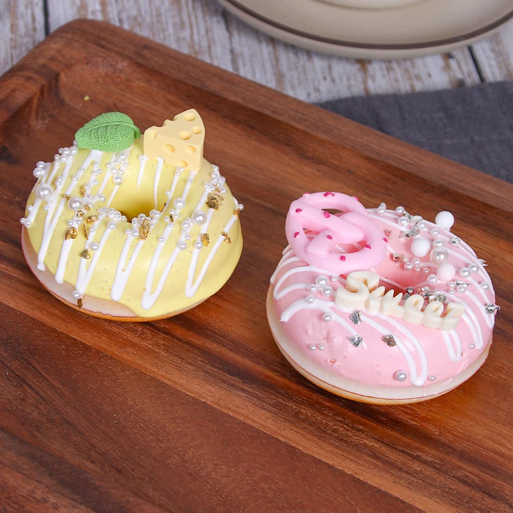 OUNONA Food Photography Promotional Play Just Like the Realistic 4 Candy Toy for Fruit Sample, Donut, Tools, Decoration, Display, Goods, Cake, Model,