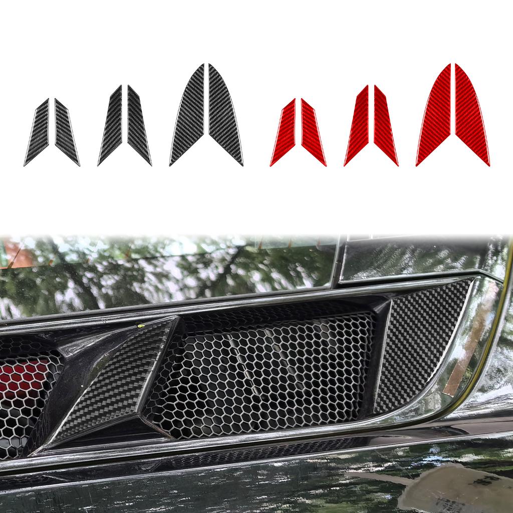 Carbon Fiber Car Accessories Engine Sides Air Vent Panel Interior Cover Tirm Modified Sticker For Chevrolet Corvette C8 +