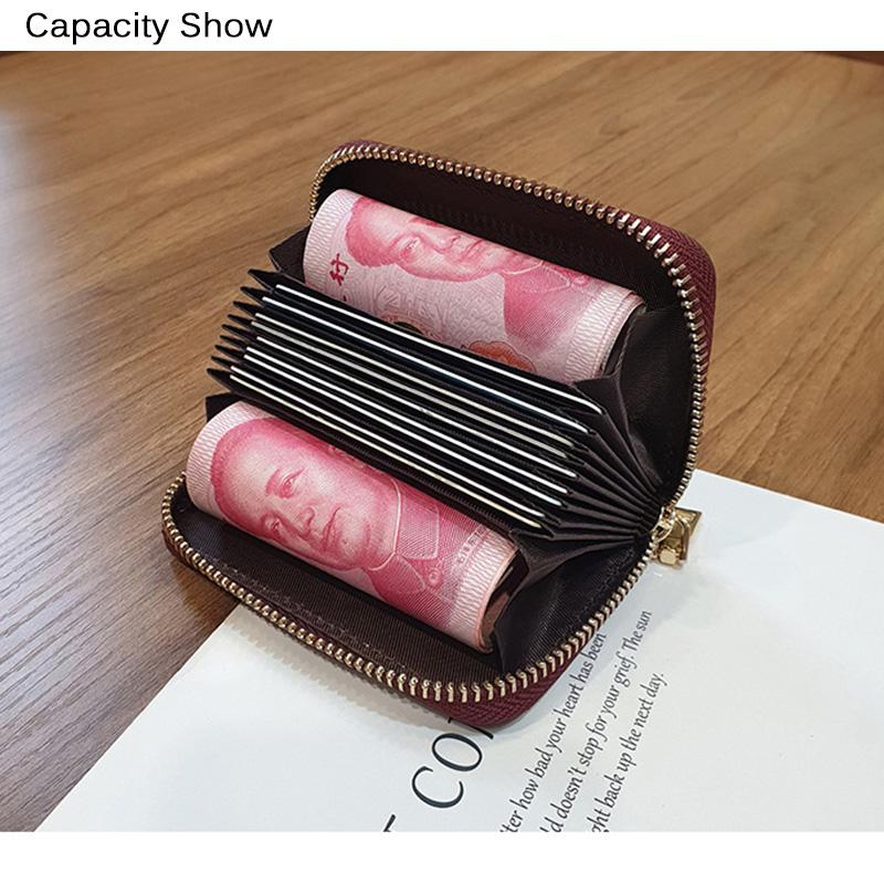 First Layer Cow Leather Card Holder Women Genuine Leather Card Bags For Business Credit ID Cards Driving License Coin Purse