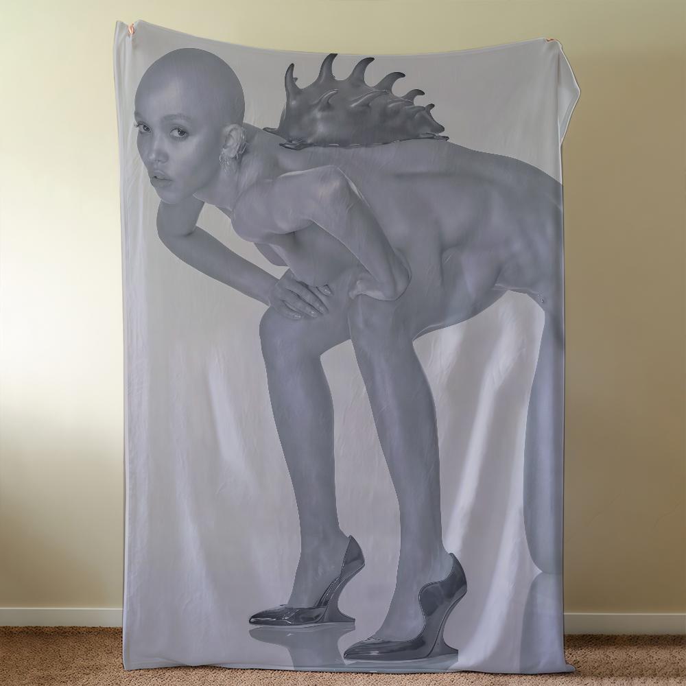 EUSEXUA Nachleuchtende FKA Twigs Decke Überwurf Super Gemütlich Plüsch Wohnzimmer Sofa Couch Kindliche Geburtstagsgeschenke