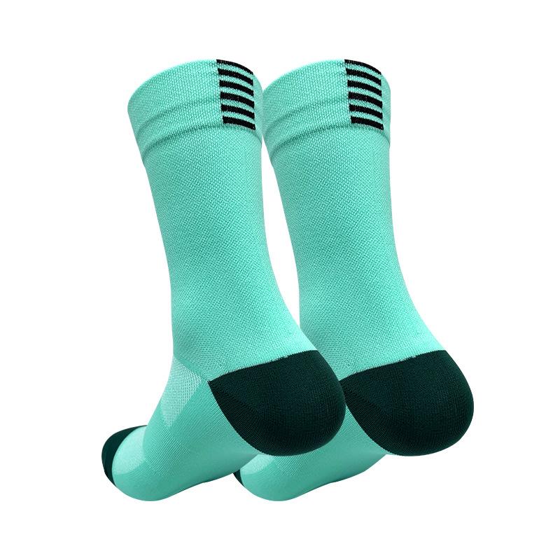 Chaussettes de Sport Hautes pour Genoux Séchage Rapide Durables Confortables Chaussettes pour Vélo Course à Pied Professionnelles Respirantes Chaussettes d'Extérieur pour Vélo