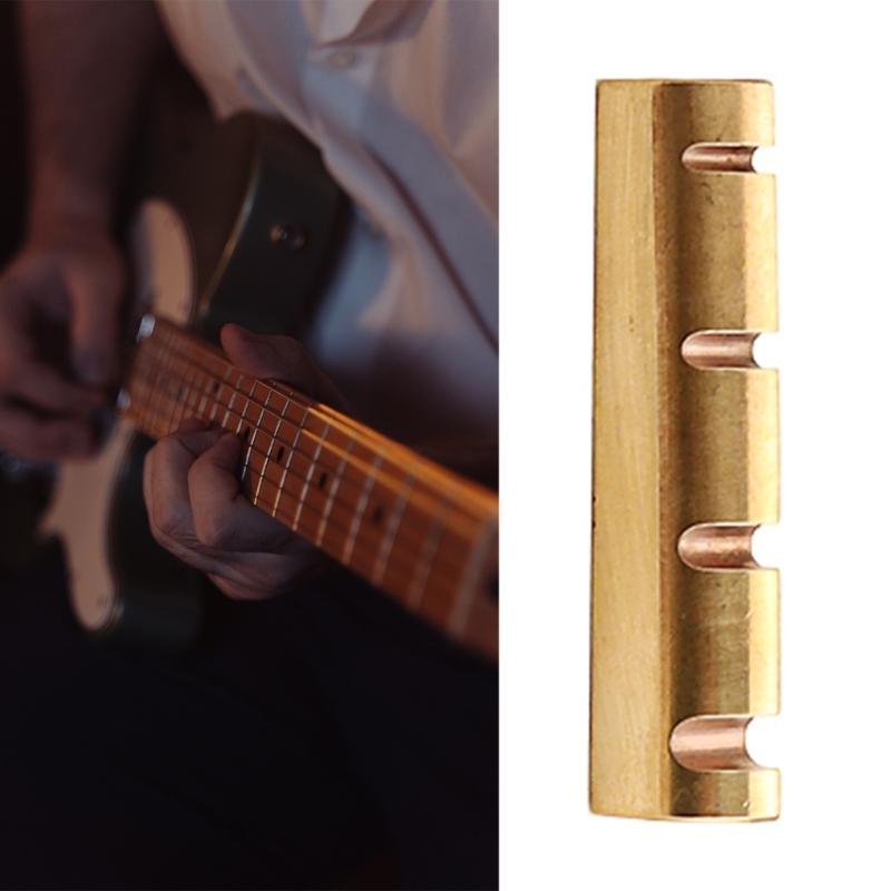 4 String Electric Bass Top Nut Replacement Bass Guitar Pre-Slotted Brass Nut