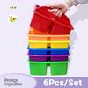 6Pcs/Set with Handles Plastic Storage Organizer Stackable Desktop Storage Box  Pen
