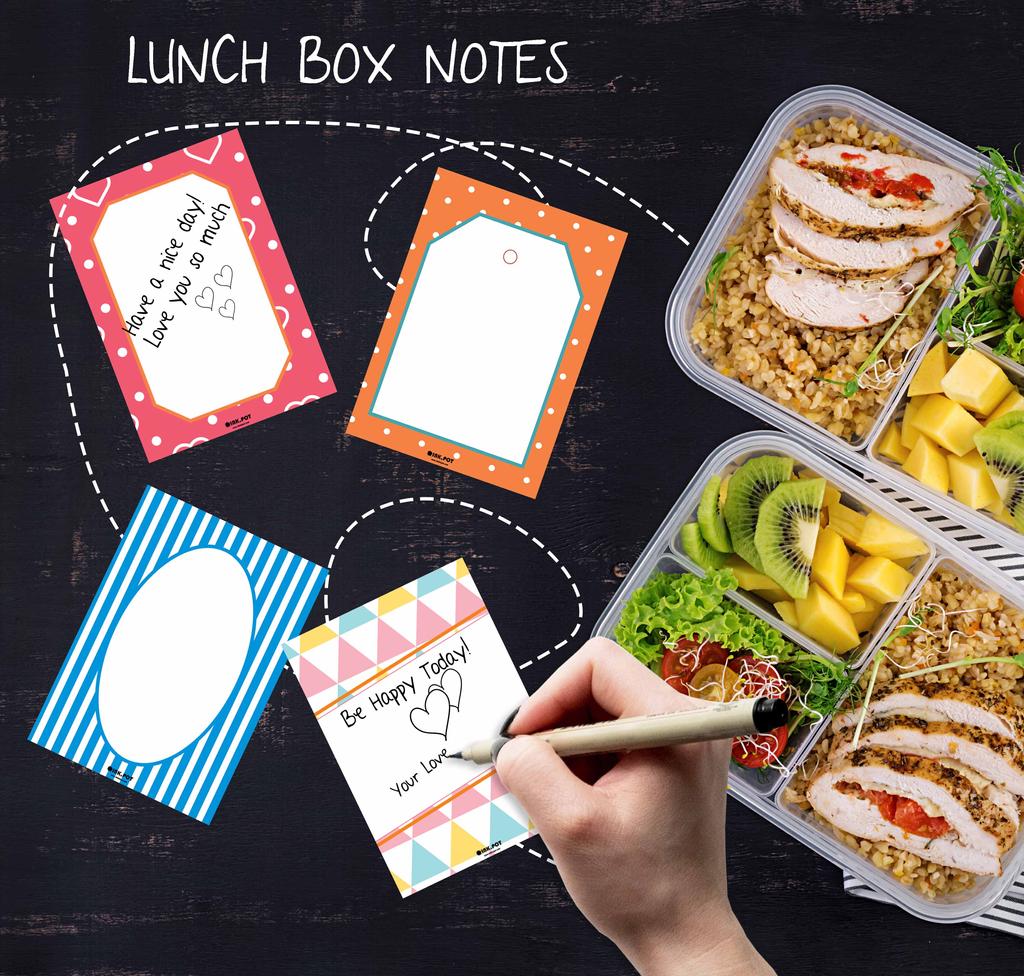 Inkdotpot Lunch Box Notes For Adults  Teens,  Motivation Inspiration Affirmation Cards, Pack of 120, Unique Assorted Designs (Motivational