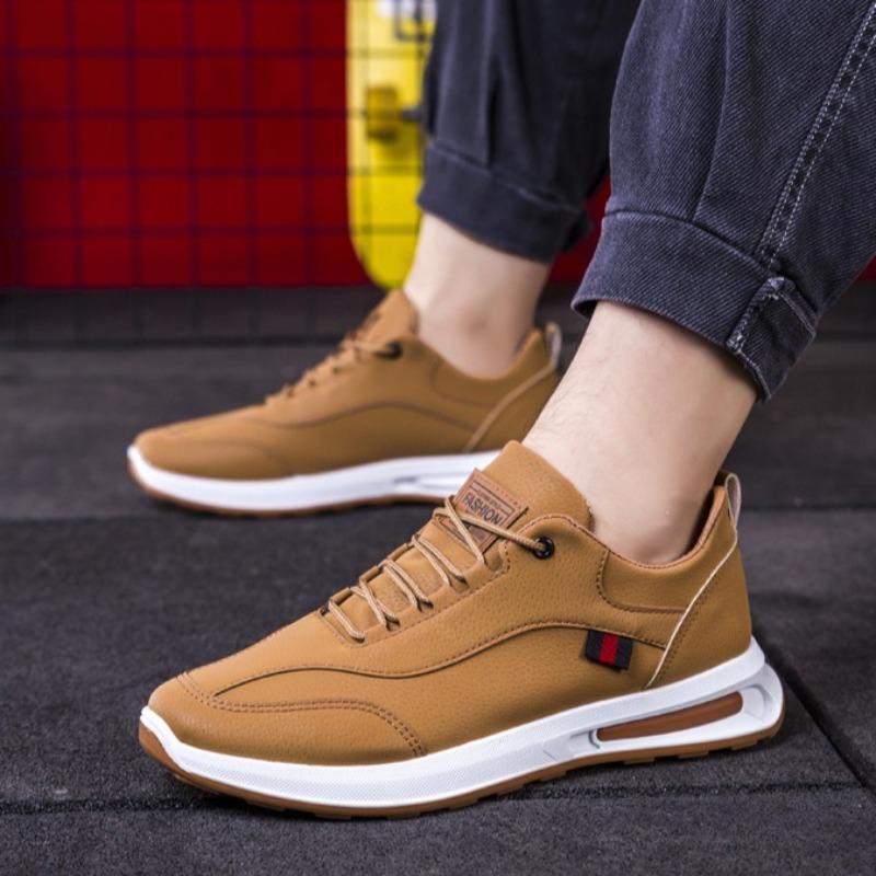 Trendy Popular Men Casual Walking Shoes Youth Lace-up Platform Sports Shoes Student Anti-slip Running Sneakers Zapatos De Hombre