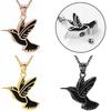 Elegant Bird Ornamented Pet Commemoration Jewelry Private Urn Charm Necklace In Durable Wear Resistant