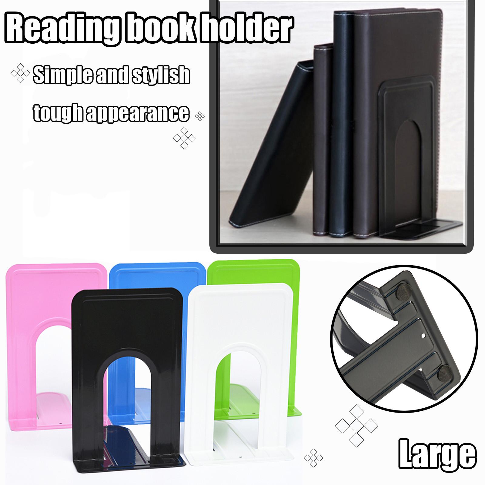 

Metal Non-Slip Bookend Bracket Heavy Book End Office Book Stopper