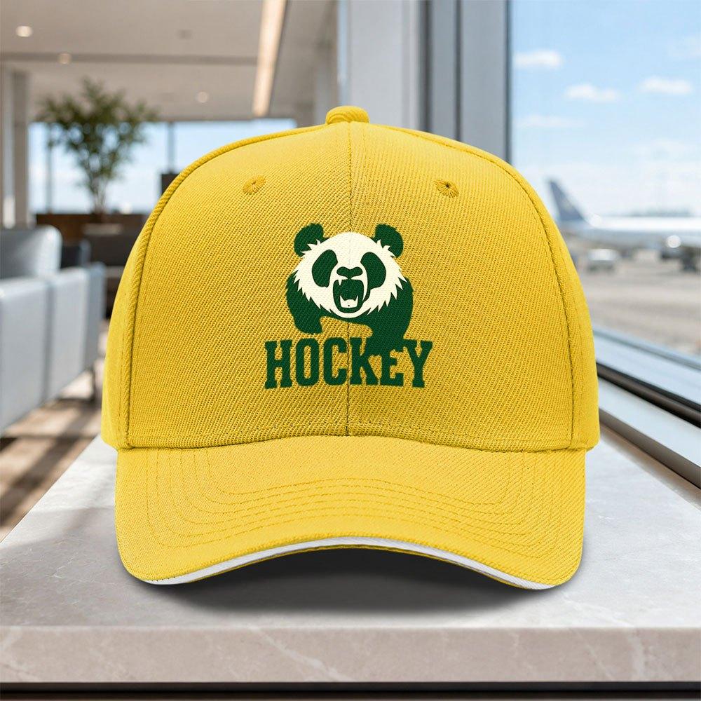 Panda Ice Hockey Adjustable Baseball Cap Lightweight Printed Hat for Unisex Women