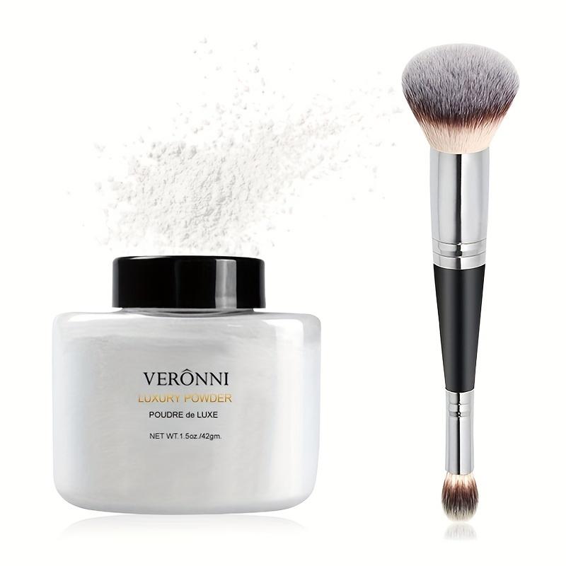 

Рассыпчатая матовая пудра для лица без блеска — прозрачная, матовая, стойкая и легкая — фиксирует основу под макияж с помощью кисти