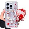 Red Apple Line Kitty Applies To Apple 16promax Matte 15 Magnetic Suction Bracket 14 Cute 13 Mobile Phone Case