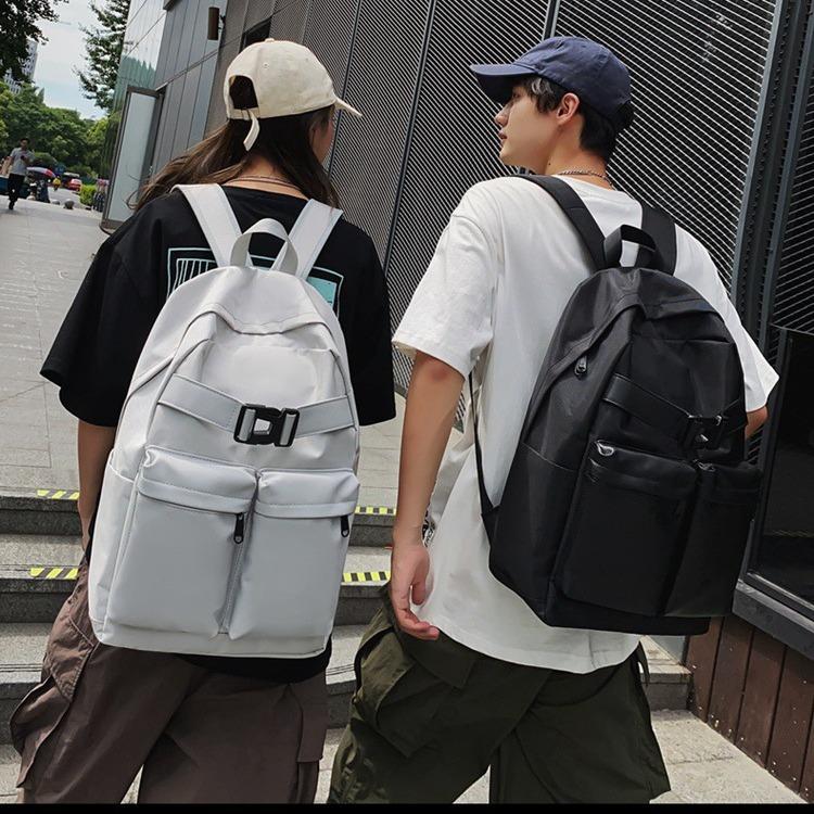 School bag, Hong Kong style backpack, men's new large capacity travel bag, high school and college student fashion backpack, school bag, laptop bag