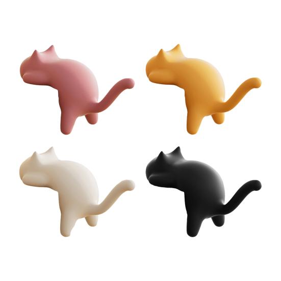 Niedliche Katzen Schreibtischkantenhaken Bohrerfreie Tischkantenaufhänger Kätzchenhaken Schreibtisch-Organizer Haken für Schlüssel Taschen Kopfhörer