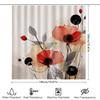 Watercolor-style Poppy Shower Curtain Bold Red Flowers Modern Bathroom Decor for Home Use