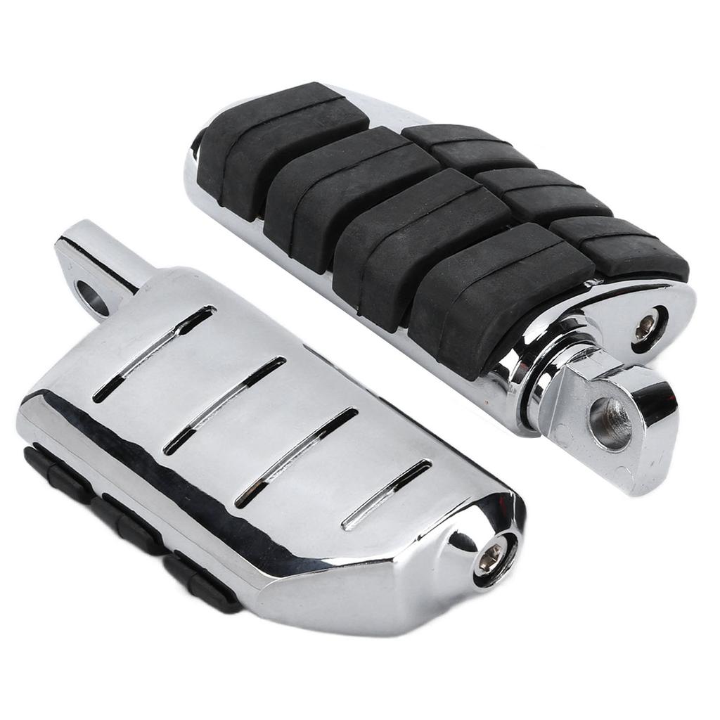 Motorcycle Footpegs Footrest CNC Aluminum Alloy Rubber   Replacement For