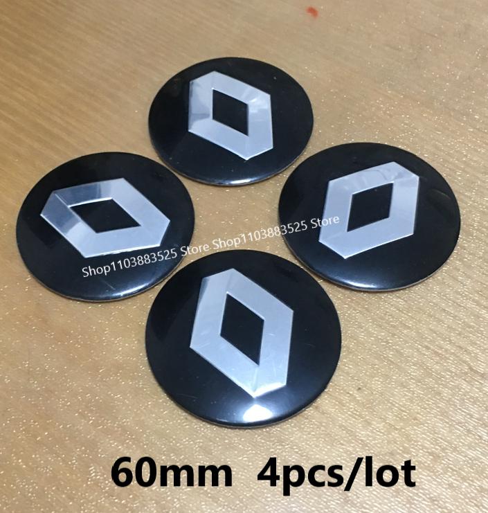 4pcs 56/60/65mm Wheel Center Hubcap Badge Stickers for Renault Captur Megane 2 3 4 Clio Arkana Laguna MK4 Duster Fluence Logan