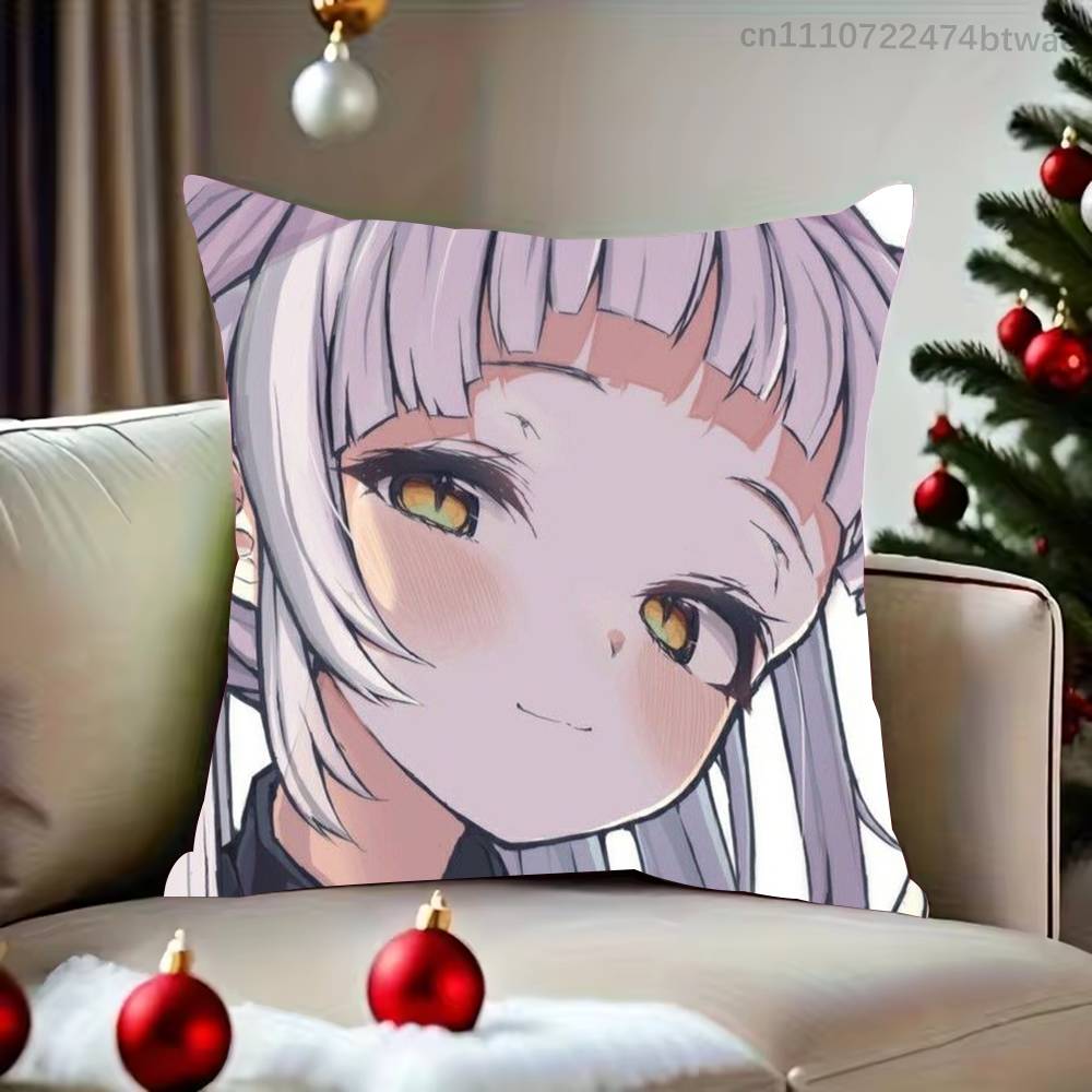Hololive Murasaki SShino Pillow Case For Living Room Bedroom Hotel Pattern Printed Cushion Cover Decorations and Protector