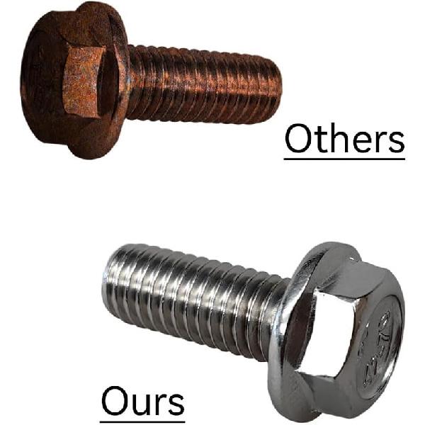 Car Skid Plate Bolt 304 Stainless Steel 12mm Hex Head Automotive Flat Washer Compatible with Toyota 4Runner Tacoma Tundra FJ Cruiser Sequoia Land