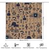 Trendy Bohemian Bathroom Decor Shower Curtain With Eye Design For Home Decoration Black/Beige Colorway (72X84 Inches)