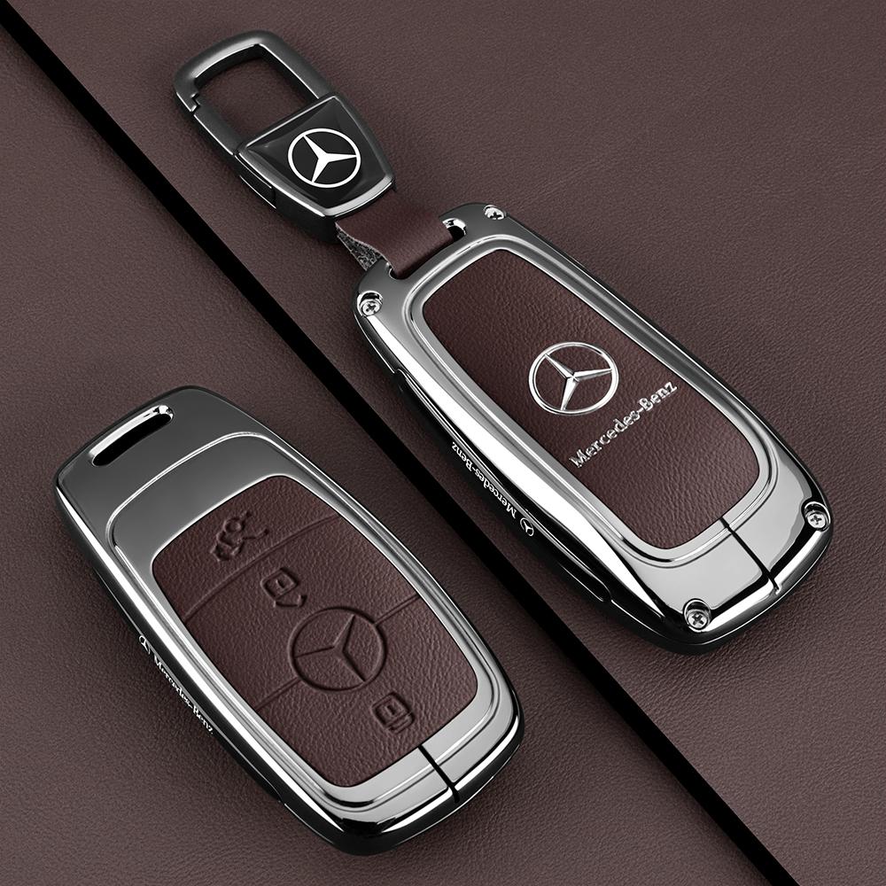 PNR1 Car Alloy Key Case Key Bag Shell For Mercedes Benz 2022 C S Class W206 W223 S350 C260 C300 S400 S450 S500 Key Shell Protector