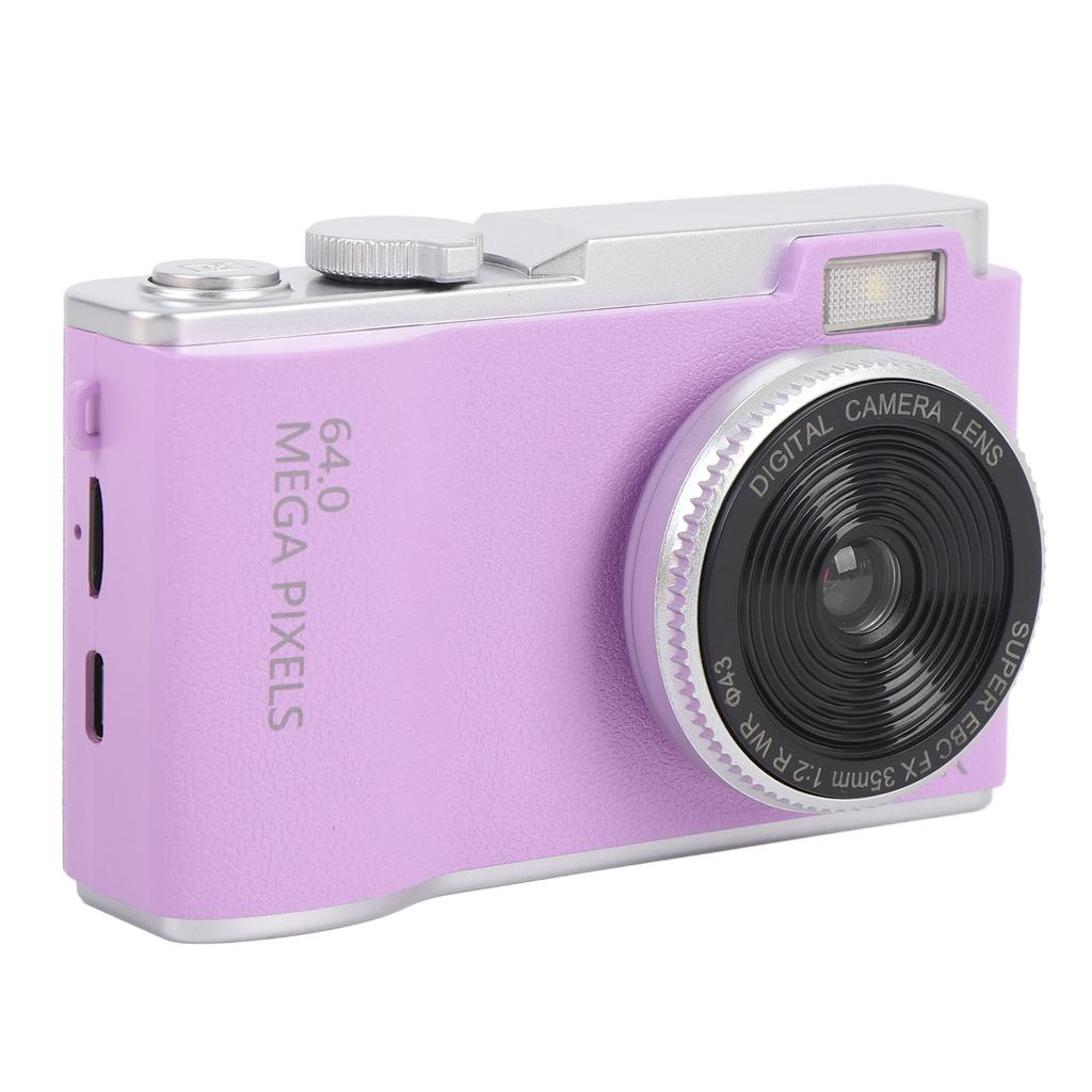 4K 64MP Digital Camera Compact Point and Shoot Camera with 16X Digital Zoom 2.4 Inch IPS Screen