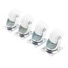 1/2/4Pcs Heavy Duty Caster Wheel 360 Degree White Nylon Rubber Furniture Roller 1/1.25/1.5/2/2.5/3inch Universal Swivel Casters