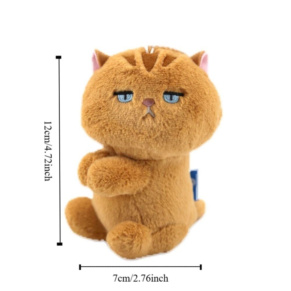 Cartoon Animal Cat Plush Pendant Soft Key Chain Cute Cartoon Clip Doll Toy  Birthday Gift