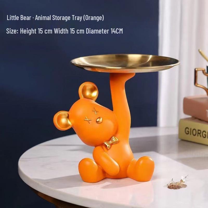 Hani Light Luxury Bear Key Tray for Living Room or Office