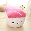 40X30X35Cm Big Sushi Plush Pillow Stuffed Cute Face Food Plushie Back Support Head Pillow Stuffed Yellow Red Pink Cushion